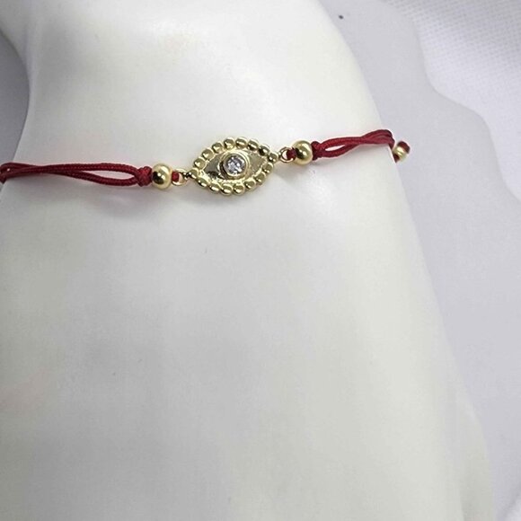 Sterling Silver Evil Eye Red String Bracelet – Symbol of Luck & Protection - Picture 1 of 3